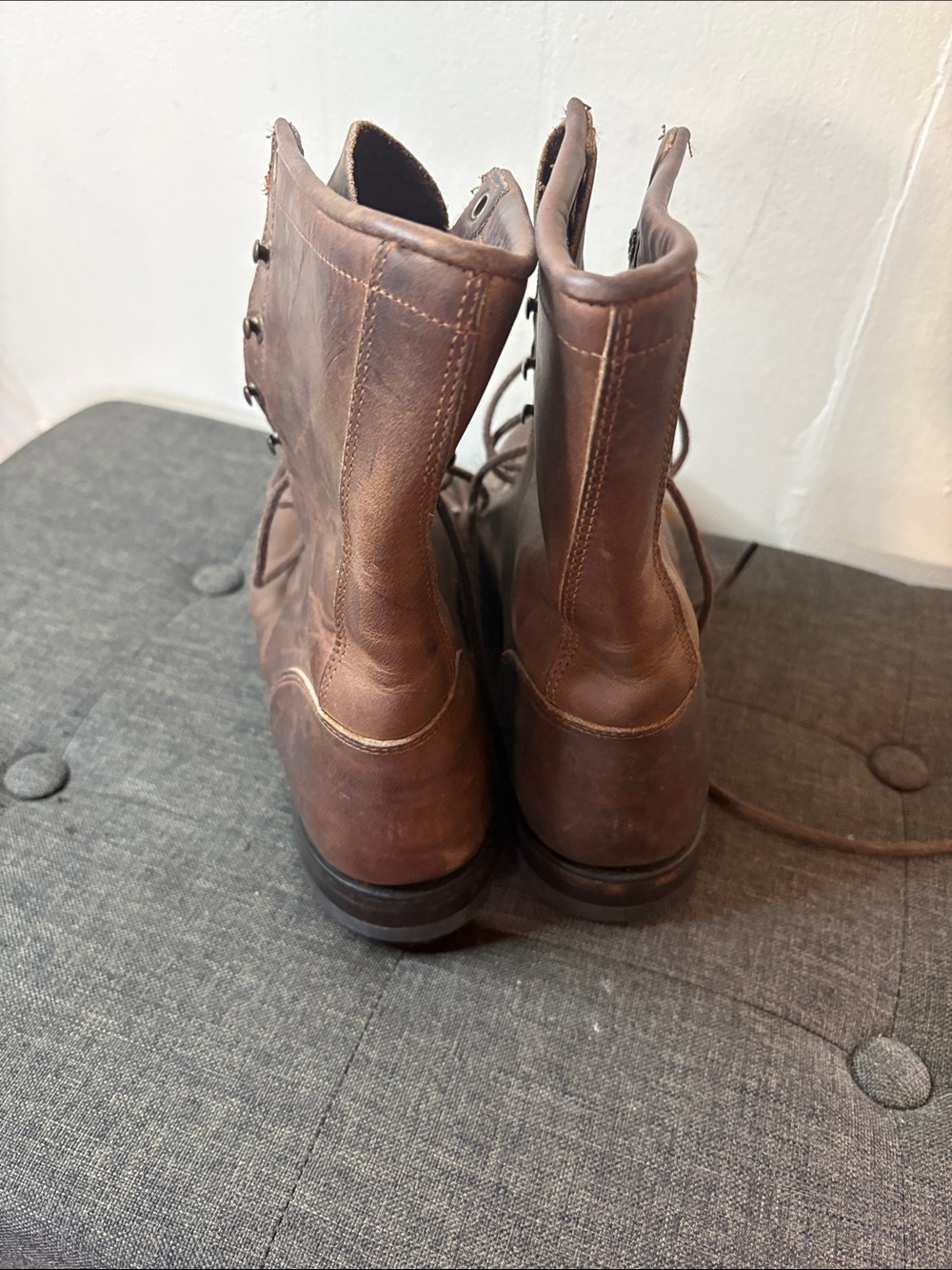 Vintage Justin Lace-Up Ankle Booties - Picture 2 of 10